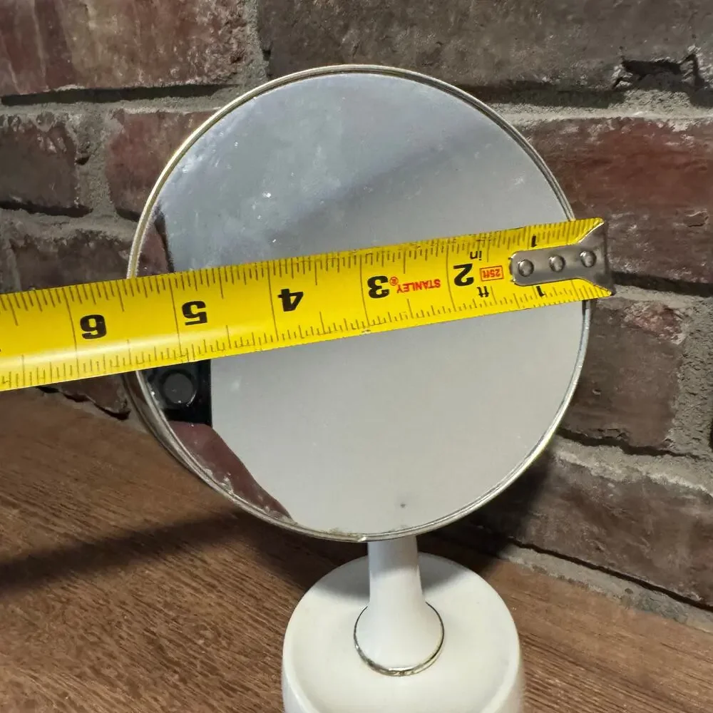 VTG Londonware White Plastic Standing Vanity mirror Double Sided 1970s bathroom